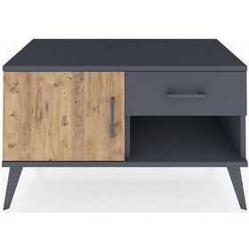 Resim Hyperion Şifonyer Tek Raflı Tek Çekmeceli Tek Kapaklı 88x44x48 Antrasit-çam/antrasit Çam/antrasit 