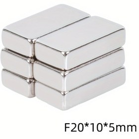 Resim 6 adet Metal Disk Manyetik, 20x10x5mm Kare Dikdörtgen, Yüksek Sıcaklık Dayanıklı, Bilim, Laboratuvar, Araç Depolama için İdeal - Dayanıklı ve Çok Yönlü, Laboratuvar Depolama Çözümü | Dekoratif Manyetikler | Yüksek Kaliteli Manyetikler, Manyetik Depolama 