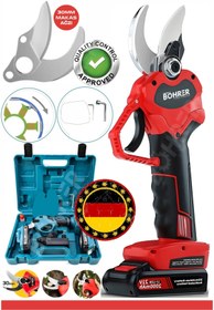 Resim BÖHRER Bh-21s 600 W 21 V Çift Akülü Yüksek Karbonlu Çelik Kesme Şarjlı Dal Budama Makası 