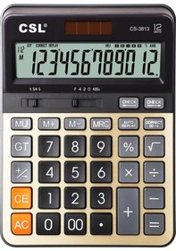 Resim Csl Cs-3813 12 Hane Masa Tipi Hesap Makinesi Gri 