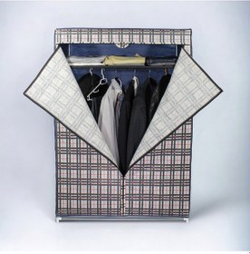 Resim Dzgn Home Ekose Ekonomik Çelik Profilli Bez Dolap-krem Krem 