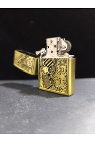 Resim enyatakı Tabanca modeli benzinli metal kaliteli tarz çakmak 