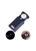 Resim Mini Katlanır Büyüteç Büyüteç Cam Led Lens Büyüteç Takı Saat Tamir Aracı Layor 