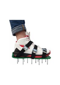 Resim Padalink Bahçe Toprak Havalandırma Ayakkabısı - Çelik Çivi Ve Kaymazlı Tasarım, Evrensel Beden, Bahçe Bakımı Aracı Siyah 