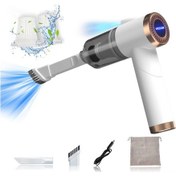 Resim Youtek Q8 Kablosuz Araç Ve Ev İçi Kullanım İçin 9000pa Güçlü Emişli, Katlanabilir Led Aydınlatmalı Taşınabilir El Süpürgesi 