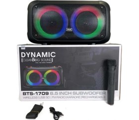 Resim Bts Bts-1709 6.5 Inch Kablosuz Mikrofonlu Bluetooth Hoparlör Usb-Tf-Fm Radyo 