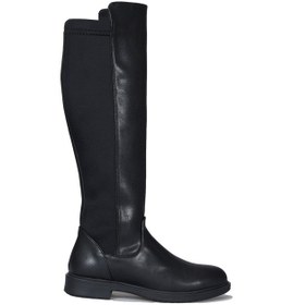 Resim Kadın Klasik Topuk Siyah Çizme Siyah 