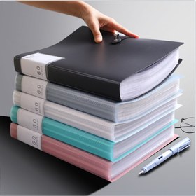 Resim Okul Malzemeleri 60 Cebi A4 Klasör - Dayanıklı PP Malzeme, Su Geçirmez ve Şeffaf, Kağıtları Düzenlemek İçin İdeal, Ev, Okul ve Ofis Depolama İçin Mükemmel, Ofis Düzenleme | Fonksiyonel Tasarım | Su Geçirmez Klasör 