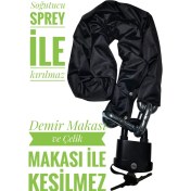 Resim Gordin GRADE80 G80 Kesilmez zincir 13 mm Kalınlık 2 Metre Uzunluk Çelik Motorsiklet Zincir Kilit Yale 