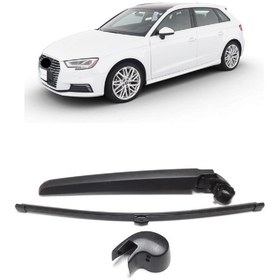 Resim Audi A3 2013-2020 Arka Cam Silecek Kolu Ve Süpürgesi Kapak Takımı 8v3955407 