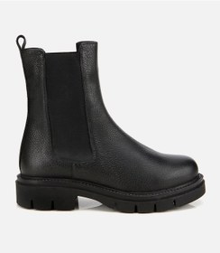 Resim Hotiç Kadın Deri Siyah Lastik Detaylı Düz Bot 01boh312900a100 01boh312900a100 Siyah 