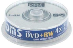 Resim DMS DVD+RW Mini 4X 1,4GB 10lu CAKEBOX (11DMS307CS) 