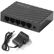 Resim Cbtx TXE034 4CH 5-Port Ethernet Ağ LAN Hub Adaptörü Siyah 