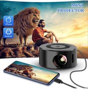Resim 1080p Mini Projeksiyon Cihazı Telefon Yansıtma 