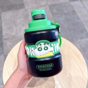 Resim Shun Shop Xiaoksin Karikatür Termos Kupası Halat ve Yay Kapağı Teleskopik Saman Su Kupası Çocuk Uygun Kupası (Yurt Dışından) 