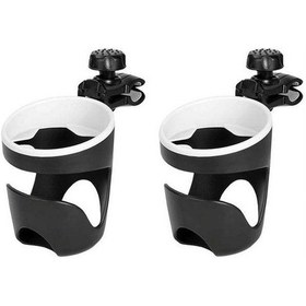 Resim Xiyyadms Evrensel 360 Derece Dönebilir Tekne İçecek Tutucu, Ayarlanabilir Kelepçeli, Kaymayı Önleyen Kauçuklu, 2 Parça 