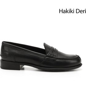 Resim GÖNDERİ(R) Kadın / Kız Siyah Hakiki Deri Loafer Ayakkabı 
