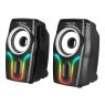 Resim Mikado Md-s25 Bold 2.0 Multimedia 3w*2 Siyah 6 Renk Modu Ile Usb Rgb Işıklı Speaker Hoparlör 