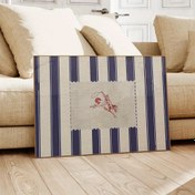 Resim 1 Adet Vintage Batı Rodeosu Duvar Sanatı Posteri - Orta Yüzyıl Modern Kovboy ve At Baskısı Tuval Üzerinde, Çerçevesiz Yatay Dekor Mavi & Beyaz Çizgili Yatak Odası, Oturma Odası, Ofis İçin - İç/Dış Mekan Ülke Ev Dekoru, Mutfak Sanat Eseri 