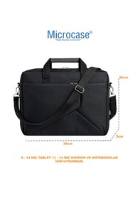 Resim Microcase Xiaomi Redmi Pad Se Macbook Uyumlu Laptop Çantası 2 Bölmeli + Bluetooth Klavye+mouse+tablet Standı Siyah Al5568 
