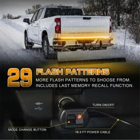 Resim Timeless Tre 60 Inç Strobe Işık Şeridi LED Arka Lambası Amber (Yurt Dışından) 