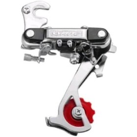 Resim Bisiklet Arka Vites Aktarıcı / Attırıcı 18 & 21 Vites Uyumlu Kulaklı Gri - Kırmızı - Siyah 