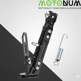 Resim Motonum Kymco Agility 125 Yükseklik Ayarlı Metal Yan Sehpa-Siyah DETAYLI-AYK1049 