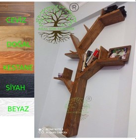 Resim Ahşap Dal Kitaplık 