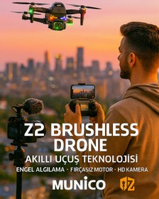 Resim Munico Katlanabilir RC Quadcopter, 18 Dakika Uçuş Süresi Katlanabilir Mini Drone – 6K Geniş 