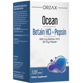 Resim Ocean Betain HCI+ Pepsin Takviye Edici Gıda 120 Tablet 