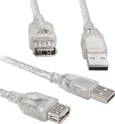 Resim 10 METRE Kaliteli USB 2.0 ŞEFFAF USB UZATMA KABLOSU Wifi Anten PC TV USB Mouse klavye yazıcı FLASH Ata Elektronik