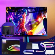 Resim Musik Senkronize Akıllı RGBIC LED Neon Şerit Işıklar, RGB LED TV Arka Aydınlatma Şeridi, USB ile Çalışan, Ayarlanabilir Parlaklık, Yatak Odası/Oyun Odası/Öğrenci Oda Atmosfer Lambası için Duvara Monte Edilebilir Çıkarılabilir Plastik Donanım 
