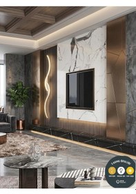 Resim Modern Siyah S Aplik 3 Renkli Duvar Lambaları 