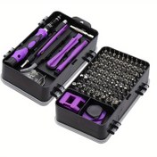 Resim 1 Set 115in 1 Tornavida Seti, Krom Vanadyum Çelik Tornavida, Bilgisayar PC, iPhone, Cep Telefonu, Tablet, Saat Tamiri için Çok Fonksiyonlu Hassas Tornavida, Ev Aracı 