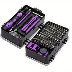 Resim 1 Set 115in 1 Tornavida Seti, Krom Vanadyum Çelik Tornavida, Bilgisayar PC, iPhone, Cep Telefonu, Tablet, Saat Tamiri için Çok Fonksiyonlu Hassas Tornavida, Ev Aracı 