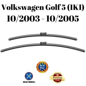 Resim Volkswagen Golf 5 1k1 2003 2004 2005 Uyumlu Ön Cam Silecek Süpürgesi Takımı 600/400mm Silbak Sb2419a 