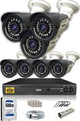 Resim 7 Kameralı 5 MP Sony Lensli 1080p FHD Cepten İzle 500 Dış Güvenlik Kamerası Sistemi DS-2015HD-SET7-500 IDS