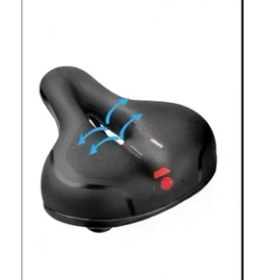 Resim Universal Bisiklet Selesi Yaylı Yumuşak Jel Takviyeli - Reflektörlü, Su Geçirmez ve Hava Kanallı Ergonomik Sele 