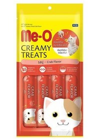 Resim Me-O Creamy Yengeç ve Ton Balıklı Sıvı Kedi Ödülü 4 x 15 G 