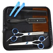 Resim 8 parça NEPURLSON Profesyonel Saç Şekillendirme Kiti - Hassas Kesim & İnceltme için 15.24cm Yüksek Vidalı Makas, Tarak, Tokalar ve Aksesuarlar Siyah Kılıflı - Erkekler & Kadınlar için İdeal, Sağ El Kullanımı, Koku İçermez 
