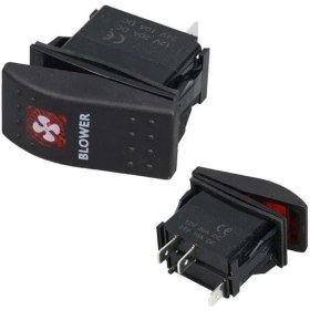 Resim Powermaster havalandırma Sembollü Işıklı 3 Pinli On-Off 12-24V Marin Switch 