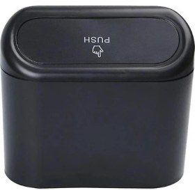 Resim LTG Nova Portatif Araç Içi Taşınabilir Kapaklı Araba Çöp Kutusu Siyah 