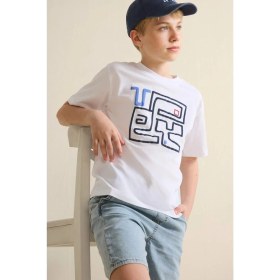 Resim DeFacto New Regular Fit Bisiklet Yaka Baskılı Kısa Kollu Tişört Erkek Çocuk H6360A826HS 