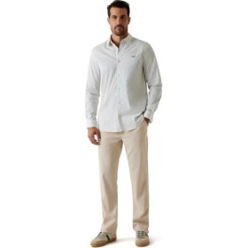 Resim Guess Beyaz Erkek Regular Fit Çizgili Gömlek M6GH16W1711-SM1P Beyaz Gömlek 