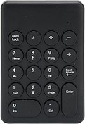 Resim Rankomu Numpad 18 tuşlu sayısal klavye, ergonomik eğim tasarımlı mini sayısal tuş takımı, 2,4 GHz kablosuz sabit sinyal iletimi, siyah 