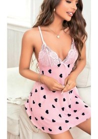 Resim Hotflirt Nl 3703 Kalpli Gecelik Pembe 