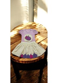 Resim Bebek Meyve Detaylı Takım Mor 