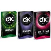 Resim Okey Prezervatif Rötar 10 Lu + Sımsıkı 10 Lu + Çifte Haz 10 Lu 