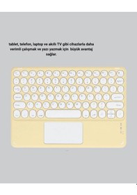 Resim Ceylan Adam Bluetooth Klavye Kablosuz, Sessiz Tuşlu, Android Apple Uyumlu iOS Windows , Kompakt Taşınabil 