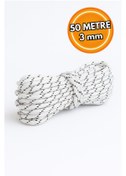 Resim AKARSU HALAT Dayanıklı Çift Örgülü Çok Amaçlı İskota Halat - 50 MT 3MM - iP - Çekme - Bağlama - Kamp - Marin 